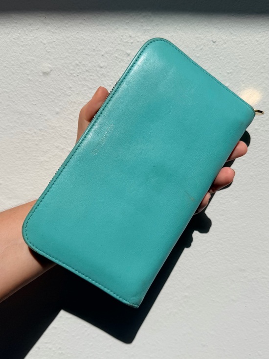 Tiffany & Co. Handbags - Tiffany & Co Large Zip Around Wallet Tiffany Blue Leather Wallet Authentic